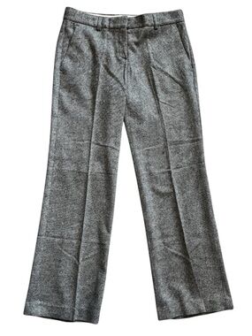 Theory Heathered Pleated Grey Wool Trousers size 10